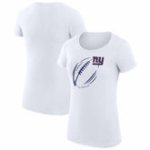 G-III 4Her by Carl Banks Women's Super-Slim Fit Lightweight Subtle Football T-Shirt - New York Giants T-shirts
