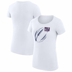 G-III 4Her by Carl Banks Women's Super-Slim Fit Lightweight Subtle Football T-Shirt - New York Giants T-shirts