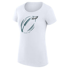G-III 4Her by Carl Banks Women's Super-Slim Fit Lightweight Subtle Football T-Shirt - Philadelphia Eagles T-shirts