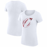 G-III 4Her by Carl Banks Women's Super-Slim Fit Lightweight Subtle Football T-Shirt - Tampa Bay Buccaneers T-shirts