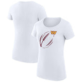 G-III 4Her by Carl Banks Women's Super-Slim Fit Lightweight Subtle Football T-Shirt - Washington Commanders T-shirts