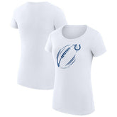 G-III 4Her by Carl Banks Women's Super-Slim Fit Lightweight Subtle Football T-Shirt - Indianapolis Colts T-shirts