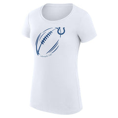 G-III 4Her by Carl Banks Women's Super-Slim Fit Lightweight Subtle Football T-Shirt - Indianapolis Colts T-shirts