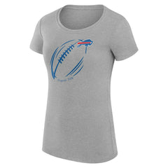 G-III 4Her by Carl Banks Women's Super-Slim Fit Lightweight Subtle Football T-Shirt - Buffalo Bills T-shirts