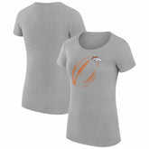 G-III 4Her by Carl Banks Women's Super-Slim Fit Lightweight Subtle Football T-Shirt - Denver Broncos T-shirts