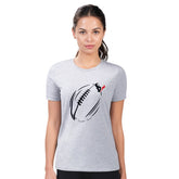 G-III 4Her by Carl Banks Women's Super-Slim Fit Lightweight Subtle Football T-Shirt - Houston Texans T-shirts