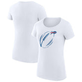 G-III 4Her by Carl Banks Women's Super-Slim Fit Lightweight Subtle Football T-Shirt - Buffalo Bills T-shirts