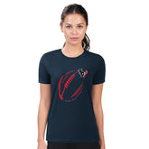 G-III 4Her by Carl Banks Women's Super-Slim Fit Lightweight Subtle Football T-Shirt - Houston Texans T-shirts