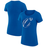 G-III 4Her by Carl Banks Women's Super-Slim Fit Lightweight Subtle Football T-Shirt - Indianapolis Colts T-shirts