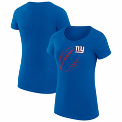 G-III 4Her by Carl Banks Women's Super-Slim Fit Lightweight Subtle Football T-Shirt - New York Giants T-shirts