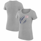 G-III 4Her by Carl Banks Women's Super-Slim Fit Lightweight Subtle Football T-Shirt - New York Giants T-shirts