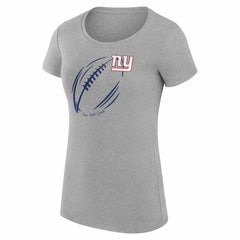 G-III 4Her by Carl Banks Women's Super-Slim Fit Lightweight Subtle Football T-Shirt - New York Giants T-shirts