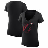 G-III 4Her by Carl Banks Women's Super-Slim Fit Lightweight Subtle Football V-Neck T-Shirt - Tampa Bay Buccaneers T-shirts