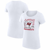 G-III 4Her by Carl Banks Women's Super-Slim Fit Lightweight Collage Team T-Shirt - Tampa Bay Buccaneers T-shirts