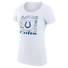 G-III 4Her by Carl Banks Women's Super-Slim Fit Lightweight Collage Team T-Shirt - Indianapolis Colts T-shirts