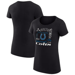 G-III 4Her by Carl Banks Women's Super-Slim Fit Lightweight Collage Team T-Shirt - Indianapolis Colts T-shirts
