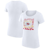 G-III 4Her by Carl Banks Women's Super-Slim Fit Lightweight Collage Team T-Shirt - Kansas City Chiefs T-shirts