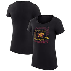 G-III 4Her by Carl Banks Women's Super-Slim Fit Lightweight Collage Team T-Shirt - Washington Commanders T-shirts