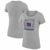 G-III 4Her by Carl Banks Women's Super-Slim Fit Lightweight Collage Team T-Shirt - New York Giants T-shirts