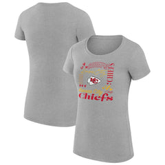 G-III 4Her by Carl Banks Women's Super-Slim Fit Lightweight Collage Team T-Shirt - Kansas City Chiefs T-shirts