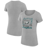 G-III 4Her by Carl Banks Women's Super-Slim Fit Lightweight Collage Team T-Shirt - Philadelphia Eagles T-shirts