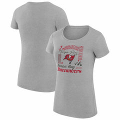 G-III 4Her by Carl Banks Women's Super-Slim Fit Lightweight Collage Team T-Shirt - Tampa Bay Buccaneers T-shirts