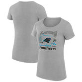 G-III 4Her by Carl Banks Women's Super-Slim Fit Lightweight Collage Team T-Shirt - Carolina Panthers T-shirts