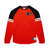 NHL Philadelphia Flyers Mitchell & Ness Thermal Henley Long Sleeve T-Shirt