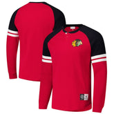 NHL Chicago Blackhawks Mitchell & Ness Thermal Henley Long Sleeve T-Shirt