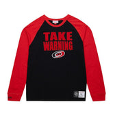 NHL Carolina Hurricanes Mitchell & Ness Legendary Slub Raglan Long Sleeve T-Shirt