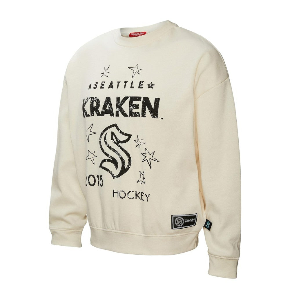 NHL Seattle Kraken Mitchell & Ness Women's Logo 3.0 Pullover Sweatshirt