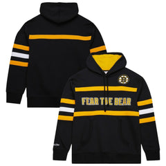 NHL Boston Bruins Mitchell & Ness Head Coach Slogan Pullover Hoodie