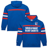 NHL New York Rangers Mitchell & Ness Head Coach Slogan Pullover Hoodie