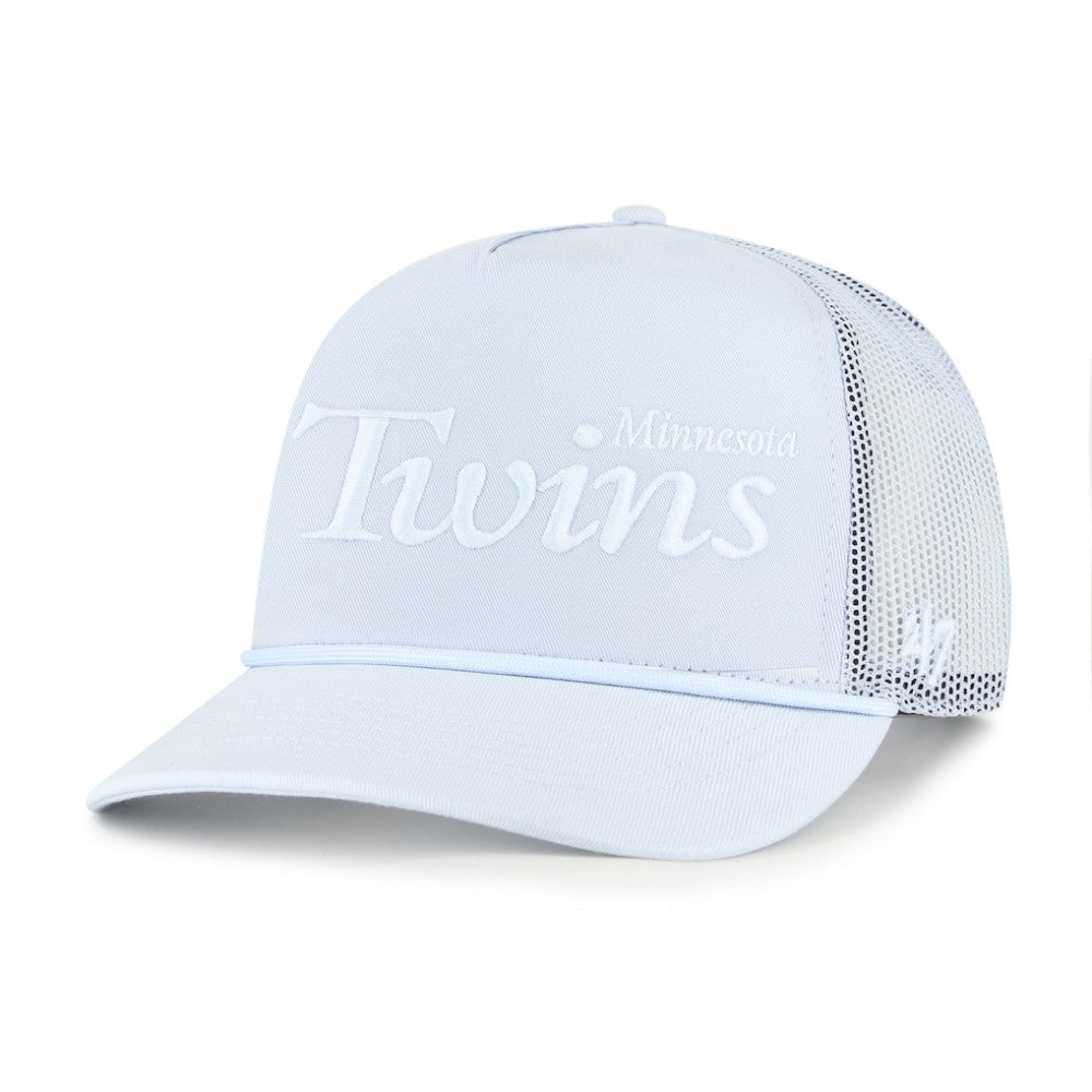 Light Blue Minnesota Twins '47 Foundation Script Hitch Adjustable Trucker Hat
