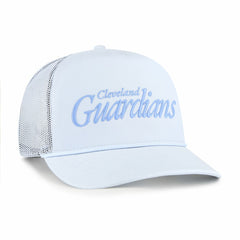Light Blue Cleveland Guardians '47 Foundation Script Hitch Adjustable Trucker Hat