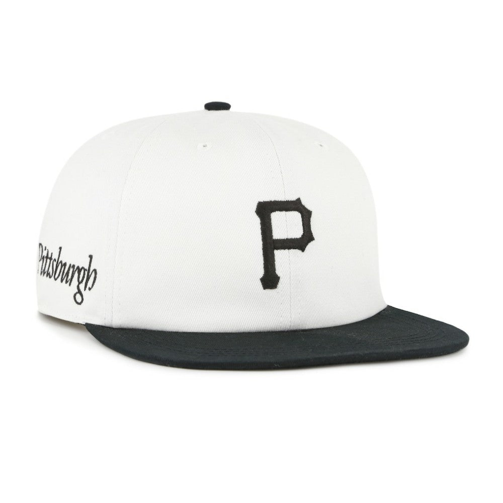 White/Black Pittsburgh Pirates '47 Foundation Captain Snapback Hat