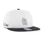 White/Black St. Louis Cardinals '47 Foundation Captain Snapback Hat