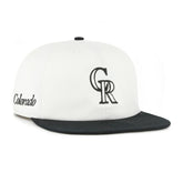 White/Black Colorado Rockies '47 Foundation Captain Snapback Hat