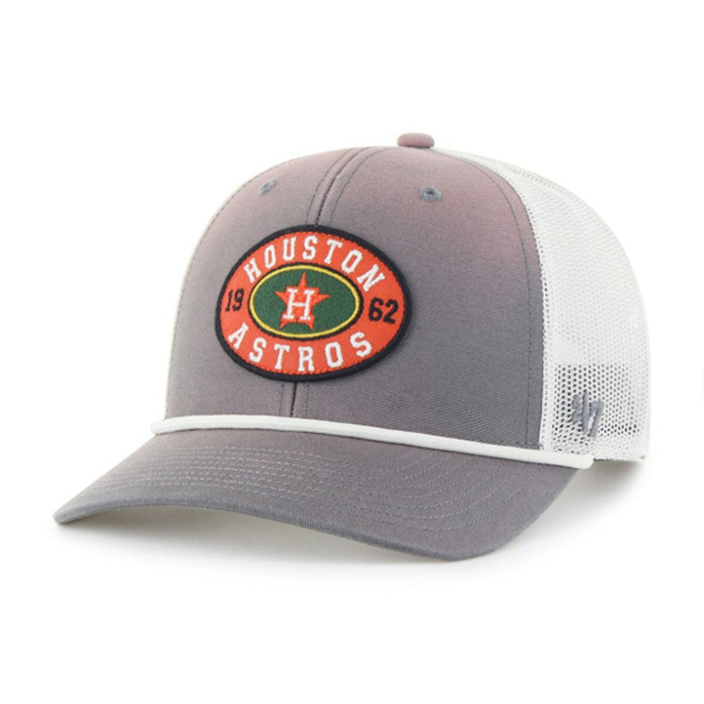 Gray/White Houston Astros '47 Tide Sweep Rope Trucker Adjustable Hat