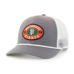 Gray/White San Francisco Giants '47 Tide Sweep Rope Trucker Adjustable Hat