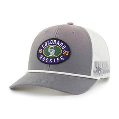 Gray/White Colorado Rockies '47 Tide Sweep Rope Trucker Adjustable Hat