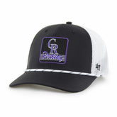 Black/White Colorado Rockies '47 Scratch Adjustable Trucker Hat