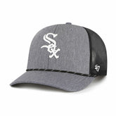 Charcoal Chicago White Sox '47 Carbon Rope Trucker Adjustable Hat