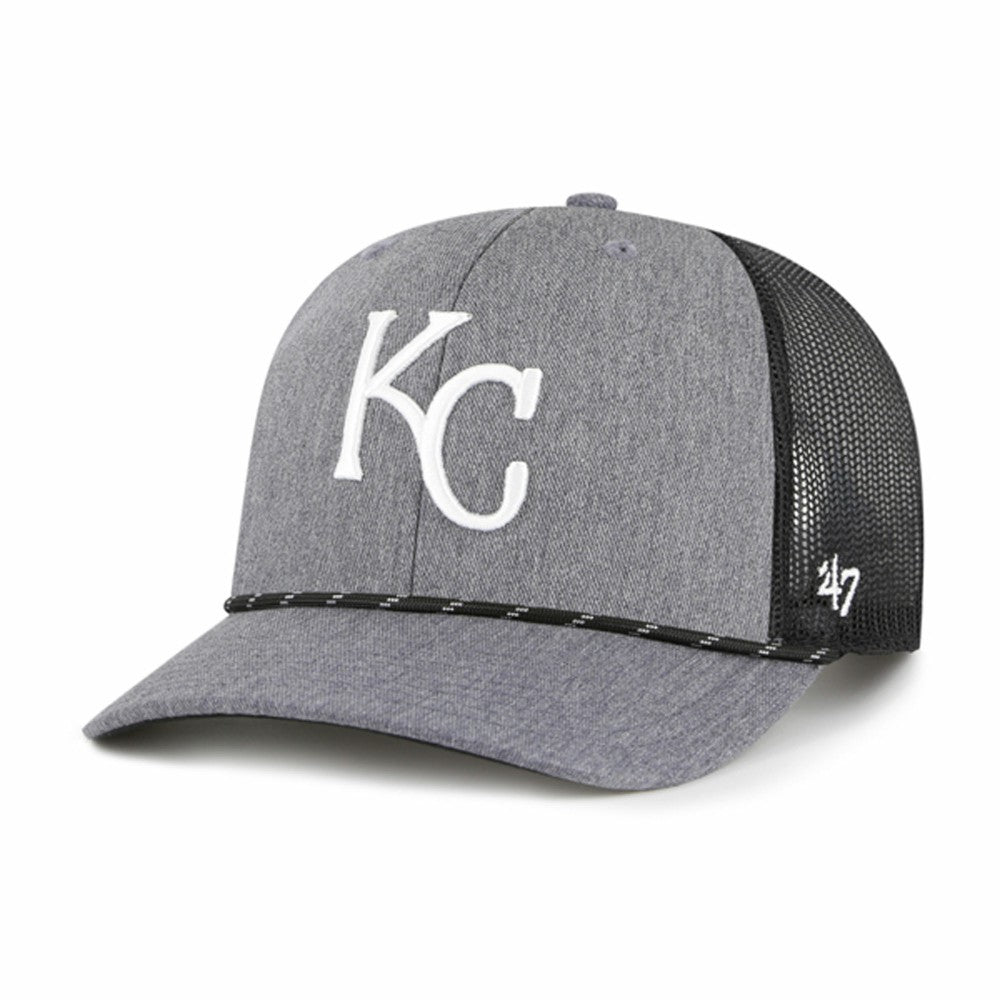 Charcoal Kansas City Royals '47 Carbon Rope Trucker Adjustable Hat