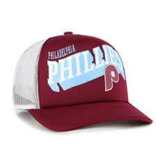 Red Philadelphia Phillies '47 Meander Foam Trucker Snapback Hat