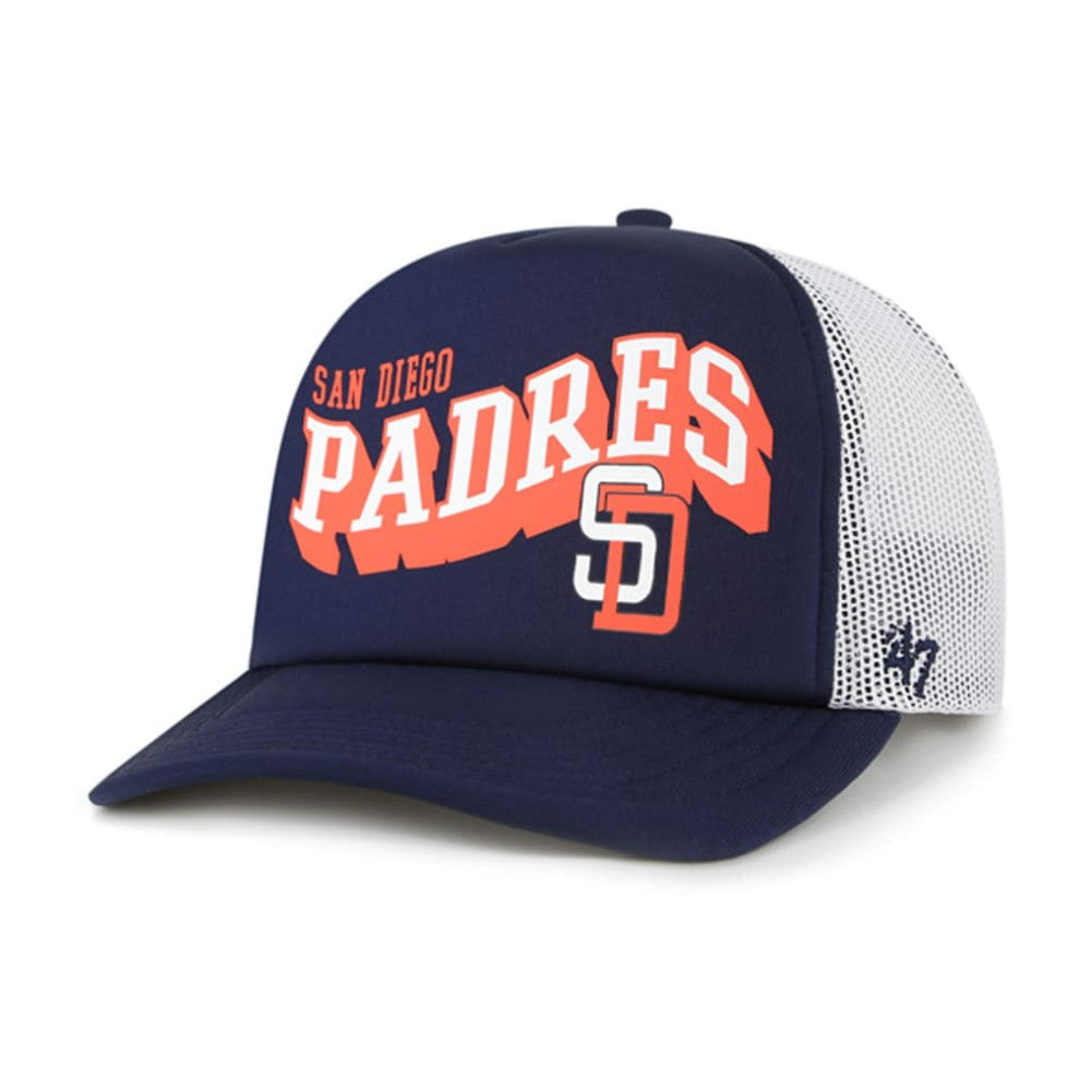 Navy San Diego Padres '47 Meander Foam Trucker Snapback Hat