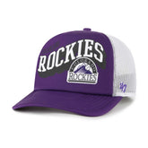 Purple Colorado Rockies '47 Meander Foam Trucker Snapback Hat
