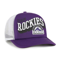 Purple Colorado Rockies '47 Meander Foam Trucker Snapback Hat