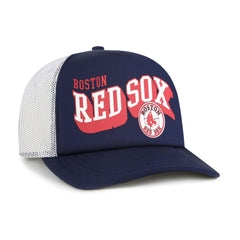 Navy Boston Red Sox '47 Meander Foam Trucker Snapback Hat