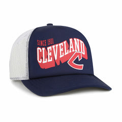 Navy Cleveland Guardians '47 Meander Foam Trucker Snapback Hat